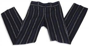John Entwistle Personally Owned & Worn Blue Pinstripe Vest & Trousers -- Stage Clothes Custom Made for Entwistle